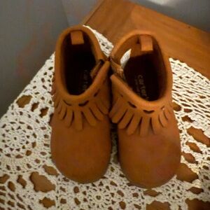 Brown Kids Shoes with Fringe